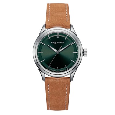 Montre Pequignet Royale Paris 36mm 9106393 cadran vert sapin