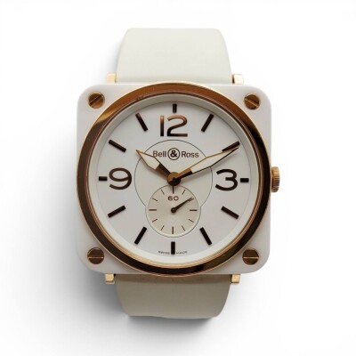 Montre Bell & Ross BRS White Ceramic Rose Gold Quartz 39 mm