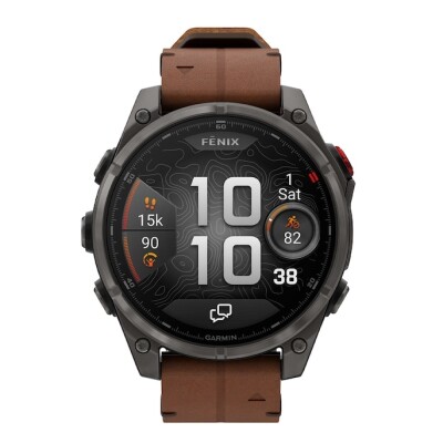 Montre homme Fēnix® 8 Pro 51 mm AMOLED avec bracelet marron