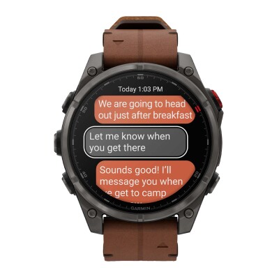 Montre homme Fēnix® 8 Pro 51 mm AMOLED avec bracelet marron