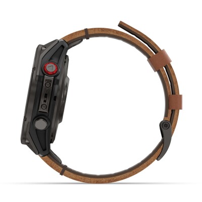 Montre homme Fēnix® 8 Pro 51 mm AMOLED avec bracelet marron