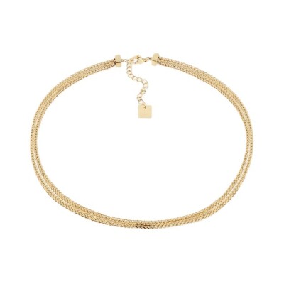 Collier ZAG Doble en acier doré