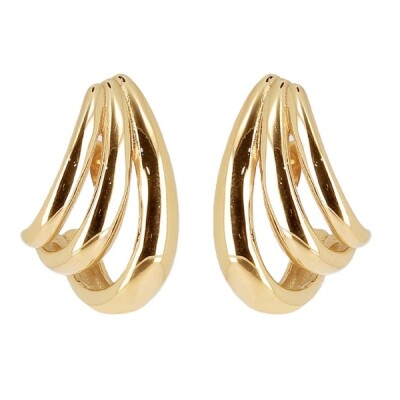 Boucles d'oreilles ZAG Telma Acier doré
