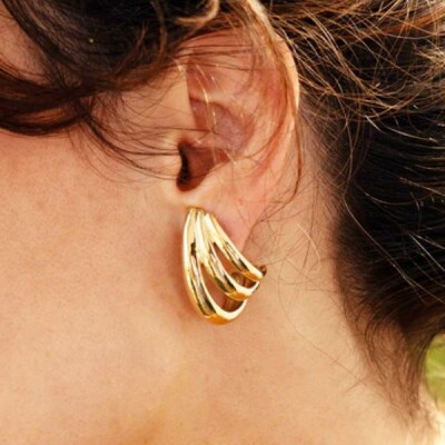 Boucles d'oreilles ZAG Telma Acier doré