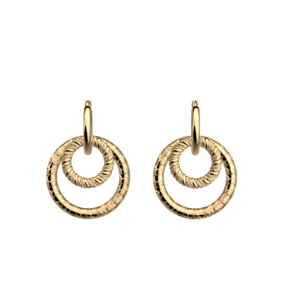 Boucles d'oreilles LES GEORGETTES Icône Torsade dorées