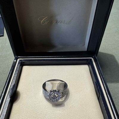 Bague Happy Diamonds Or Blanc 750/1000e