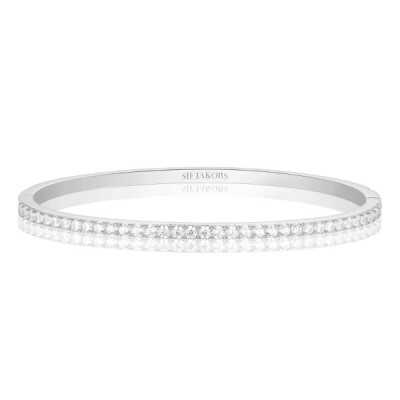 Bracelet Jonc ELLISSE Argent 925/1000ème Oxydes de zirconium blancs
