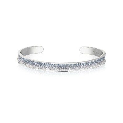 Bracelet FELLINE CONCAVO Argent 925/1000ème Oxydes de Zirconium bleus et blancs