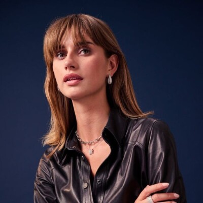 Collier FELLINE CONCAVO Argent 925/1000-ème Oxydes de zirconium blancs