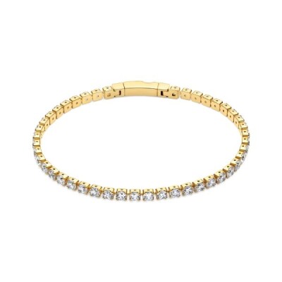 Bracelet ELLERA / GRANDE Argent doré Or 18K Oxydes de Zirconium