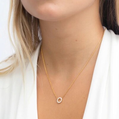 Collier BIELLA GRANDE Argent plaqué or 18K Oxydes de zirconium
