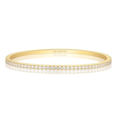 Bracelet ELLISSE Argent Plaqué or 18K Oxydes de zirconium