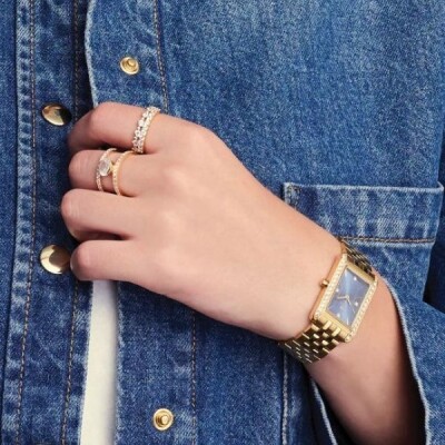 Bague LIVIGNO Argent Plaqué Or 18K Oxydes de zirconium
