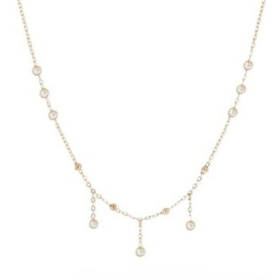 COLLIER Raddusa ACIER DORE zirconium