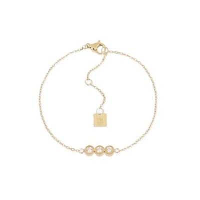 BRACELET Taormine ACIER DORE ZIRCONIUM