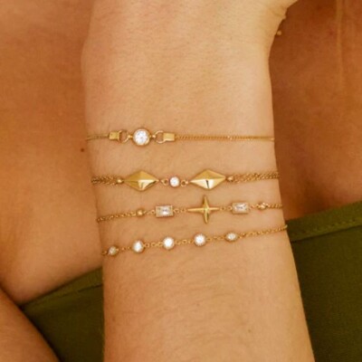 BRACELET Cutro ACIER DOREï Zrconium