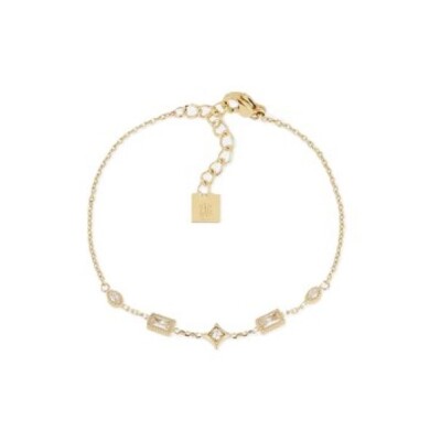 BRACELET Sersale ACIER DORE ZIRCONIUM