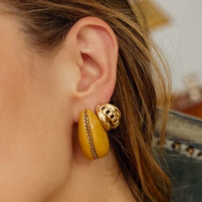 Boucles d'oreilles SIPONTO Acier doré