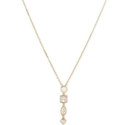 Collier UGENTO Acier doré et zirconiums