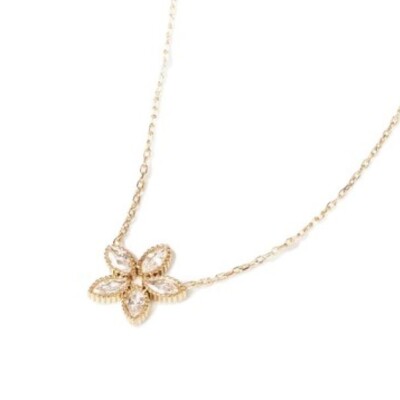 Collier DEMO Acier doré et Zirconiums