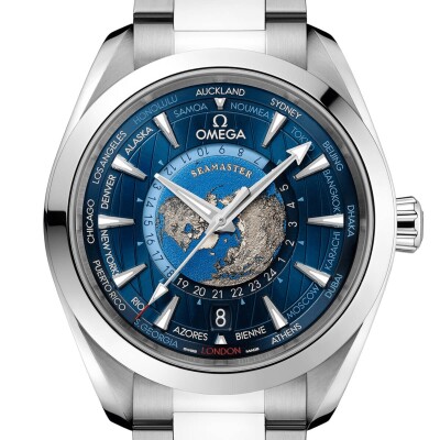 Montre OMEGA Seamaster Aqua Terra 150M Co-Axial Chronometer GMT Worldtimer 43mm 22010432203001