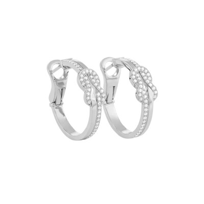 Créoles Fred Chance Infinie or blanc diamants 8B0293