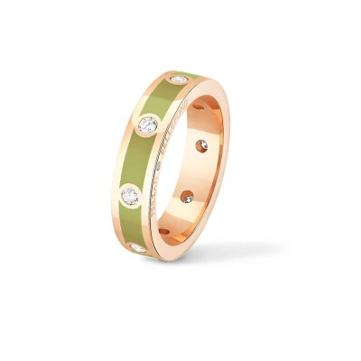 Bague Classique Persan & Bellefond Vert Mousse 8 Diamants CRDISMTC