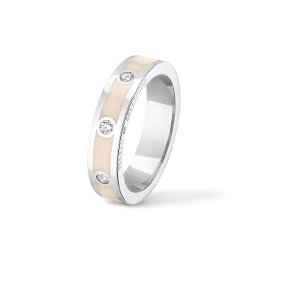 Bague Classique Persan & Bellefond Beige Sable 3 Diamants CBDIB