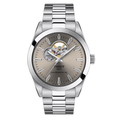 Montre Tissot T-Classic Gentleman Powermatic 80 Open Heart T1274071108100