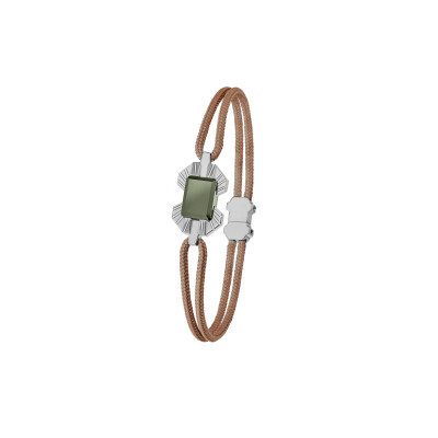 Bracelet gravé Baurocher Absolu en or blanc, titane et jaspe kalkan
