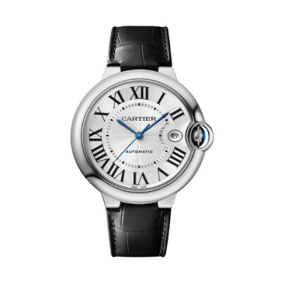 Montre Ballon Bleu de Cartier 40mm, mouvement automatique, acier, cuir