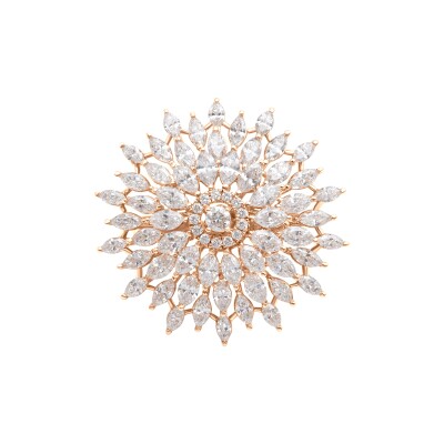 Bague Soleil en or rose et diamants