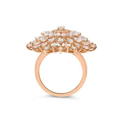 Bague Soleil en or rose et diamants