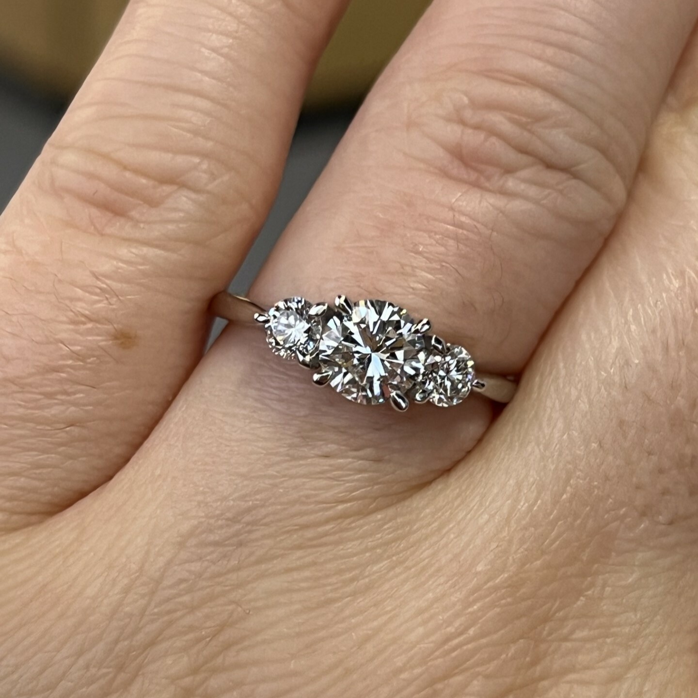 Bague Trilogie en or blanc et diamants