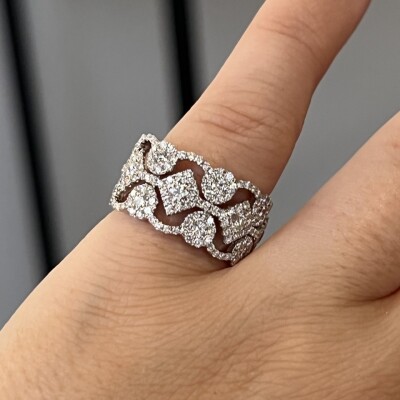 Bague Laces en or blanc et diamants