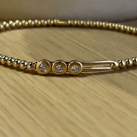 Bracelet Mix Me en or jaune et diamants