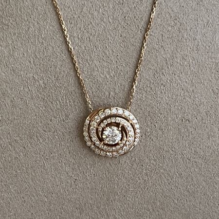 Collier Tourbillon en or rose et diamants