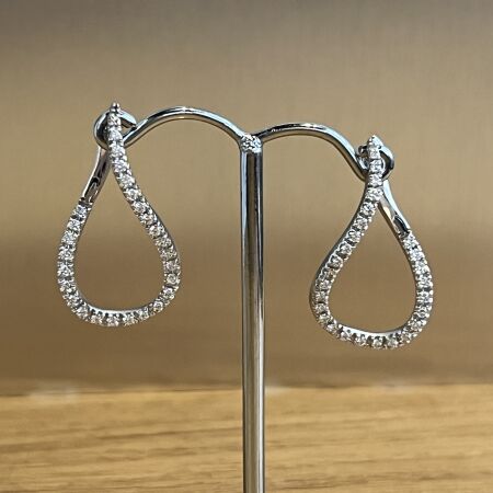 Boucles d'oreilles Bulles en or blanc et diamants