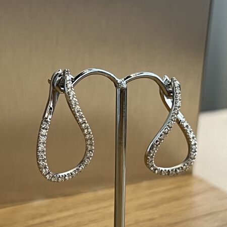 Boucles d'oreilles Bulles en or blanc et diamants