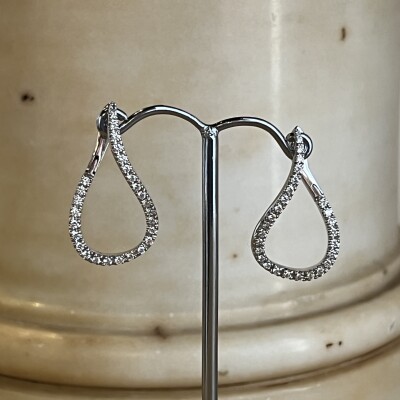 Boucles d'oreilles Bulles en or blanc et diamants