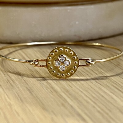 Bracelet en or jaune et diamants