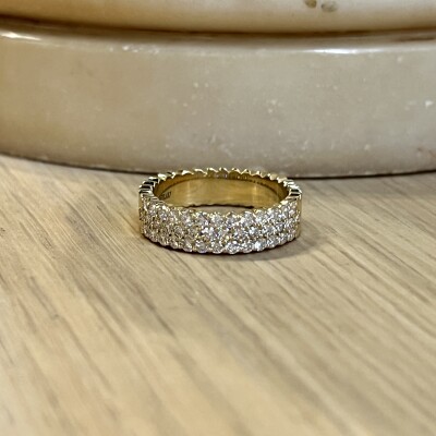 Bague Ruban en or jaune et diamants