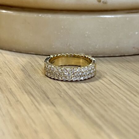 Bague Ruban en or jaune et diamants