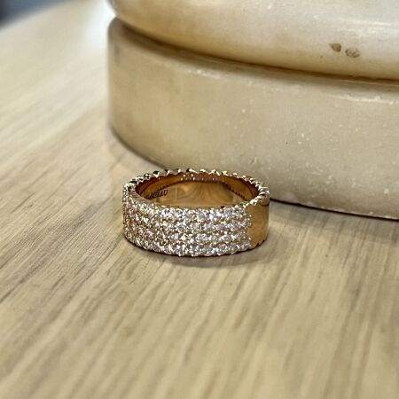 Bague Ruban en or rose et diamants