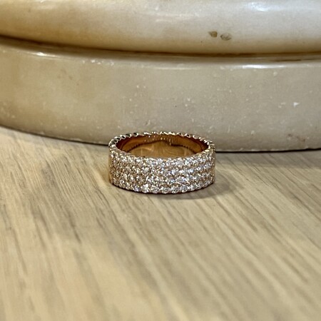 Bague Ruban en or rose et diamants