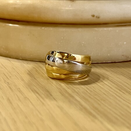 Bague en or blanc et or jaune de 5,50 grammes