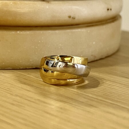 Bague en or blanc et or jaune de 5,50 grammes