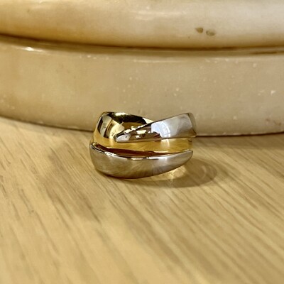 Bague en or blanc et or jaune de 5,80 grammes