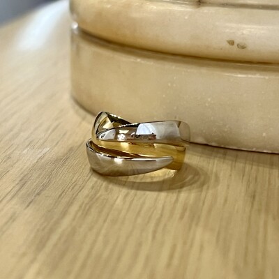 Bague en or blanc et or jaune de 5,80 grammes