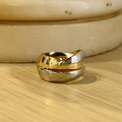 Bague en or blanc et or jaune de 5,80 grammes